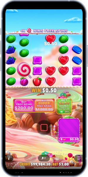 Sweet Bonanza 1000 game won 0.50 AUD 